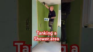 TANKING A BATHROOM SHOWER AREA THE EASY WAY.. #bathroom #shower #howto