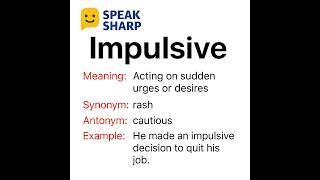  Learn a word a day. Speak smart and sharp!
