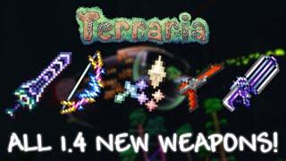 ALL Terraria 1.4 NEW WEAPONS!! | Zenith, Celebration MK2, Eventide and MORE!