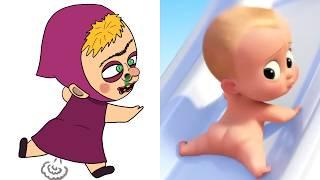 Baby Boss —Funny cartoon drawing memes | Vlady Art Meme l cute funny baby