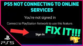 PS5 NOT CONNECTING TO ONLINE SERVICES EASY FIX! (Fast Solution)