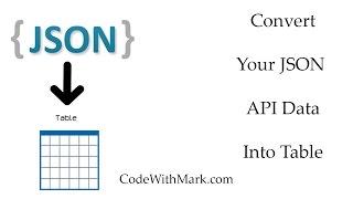 json to table