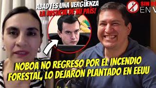 DEJARON A NOBOA PLANTADO EN EE.UU. POR ESO REGRESO MOLESTO / ABAD ¡LA JUSTICIA ES UNA VERGÜENZA!