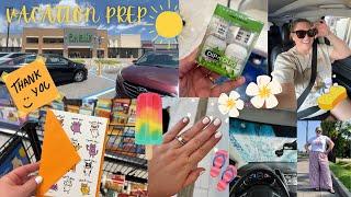 VACATION PREP WITH ME! NAILS, CARWASH, LAST MINUTE GROCERIES | vlog # 236