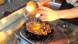 Filipino Street Food |  PORK SISIG  with egg