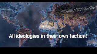 All Ideologies In Their Own Faction - Hoi4 AI Only Timelapse