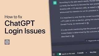 How To Fix ChatGPT Login Problems: Simple Solutions for Login Issues and Errors