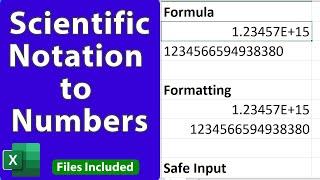 Convert Scientific Notation to Numbers in Excel (3 Ways) - EQ 97