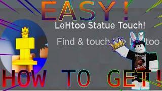 How To Get The Lehtoo Statue Touch Badge In Pls DonateROBLOX Tutorial