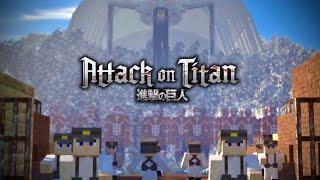 the events of attack on titan remade in Minecraft (SPOILERS)