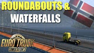 Roundabouts & Waterfalls - Hacken to Oslo  - ETS2 Career - Lets Play - 24