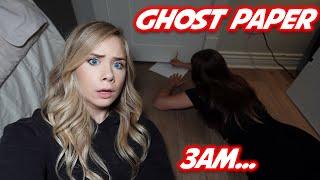 GHOST PAPER CHALLENGE AT MY BEST FRIENDS HOUSE AT 3 AM...