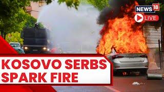 Kosovo Police Fire Tear Gas At Serb Protest Against Appointment Of Albanian Mayors | News18 Live
