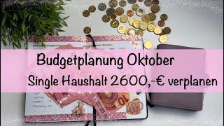 Oktober Budgetplanung als Single - Geldsparen mit Umschlagmethode