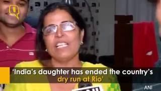 The Quint: Sakshi Malik's Family Celebrate The Historic Medal