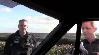 Staffordshire Police threaten to smash sab van window