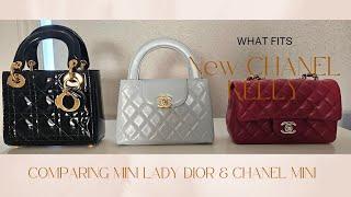 CHANEL NANO KELLY REVIEW WHAT FITS COMPARISON WITH CHANEL MINI RECTANGLE AND MINI LADY DIOR