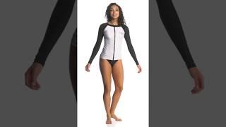 Billabong Women's Front Zip Long Sleeve Rashguard | SwimOutlet.com