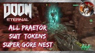 DOOM ETERNAL - All Praetor Suit Tokens Locations in Mission 5 Super Gore Nest