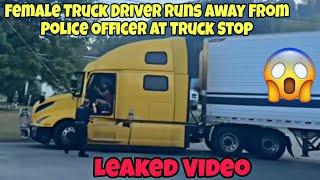 Female Truck Driver Arrested For Crashing Into Cars & Running Away From Officer At Truck Stop 