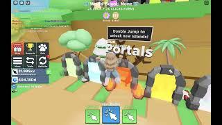 Playing test server of clicker sim (Roblox)