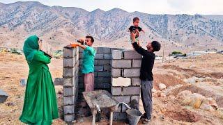 Building a toilet with the help of master craftsman: Amir's daughter continues to build