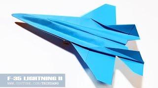 BEST PAPER JET FIGHTER - How to make a paper airplane that FLIES | F-35 Lightning II