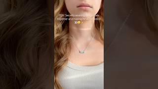 Wearing our initials in SECRET  | Secret Initial Birthstone Necklace #shorts