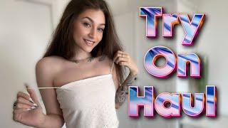 [4K USA] Try On Haul | No Bra | Sheer Haul | Transparent Lingerie 2024