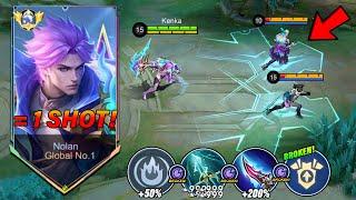 I FINALLY FOUND THE BEST NOLAN EMBLEM & BUILD FOR AUTO ONE SHOT!  (Please Try!) - Mobile Legends