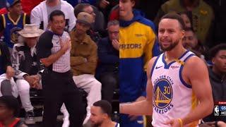 The ref was apologizing to Steph Curry for not giving him the foul call 