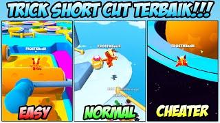 TRICK & TIPS SHORT CUT DARI YANG PALING EASY SAMPAI CHEATER DI STUMBLE GUYS!!! AUTO JUARA 1!!!