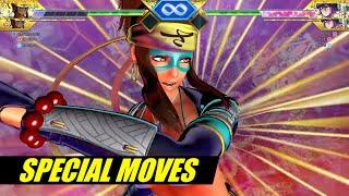 Zarina's Special Moves and Dream Finishers in SNK Heroines: Tag Team Frenzy