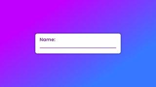 Awesome Input Animation using  HTML and CSS.