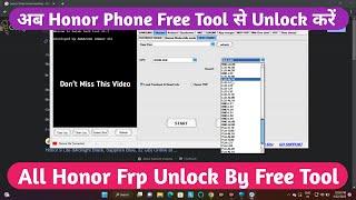 All Honor Frp Unlock Tool Free 2023 || All Honor Frp Bypass Free Tool 2023 #HonorFrpUnlockTool