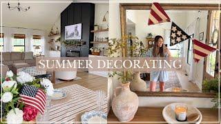 SUMMER DECORATE WITH ME | Vintage Americana Summer Decor | Summer Decorating Ideas 2025