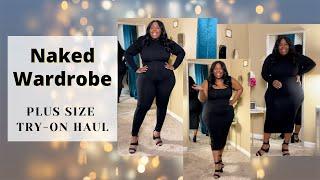 NAKED WARDROBE | Plus Size Try-on Haul| Basic Black Outfit | CanDesLand 2021