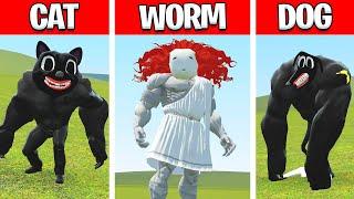 CARTOON CAT vs DOG vs BRIDGE WORM (Garry's Mod)