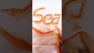 sea in sand art ️ #sandart #art #sea  #sandartist #sandwriting #sand #supportmychannel  #support