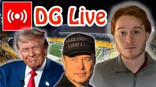 DG LIVE: My reaction to Trump & Elon going to an NFL game