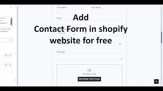 How to add forms in shopify website for free