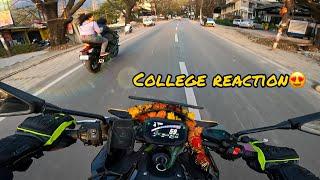 First Day in College With My Kawasaki z900 | Public Reaction on Superbike