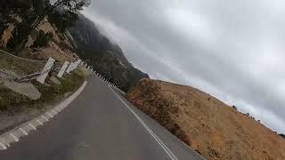 Riding Lyell Highway into Queenstown Tasmania