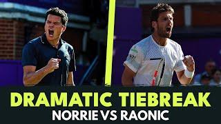 Milos Raonic vs Cam Norrie DRAMATIC Final Set Tiebreak | Queens 2024