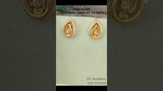 approx 2-3 gms Ear tops in lite weight Gold #gold #jewellery #handmade #tika #nathani #jewellery