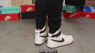 Nike Air Force 1 High QS "Chocolate" On-feet Video at Exclucity