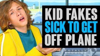 Kid FAKES SICK on Plane for School Theme Park Trip. Does he get Caught?