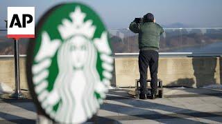 Starbucks opens branch at South Korean observatory near border with North Korea