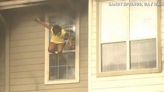 Teens jump from second story window to escape fire