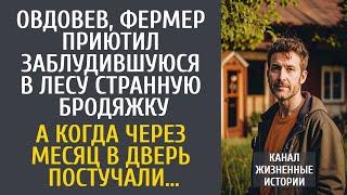 Овдовев, фермер приютил заблудившуюся в лесу бродяжку… А когда через месяц в дверь постучали…